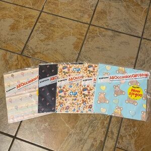 All Occasion Gift Wrap Assorted Patterns Set of 5